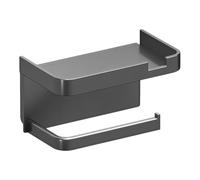 Porta Carta Igienica Da Muro con Scaffale Porta Cellulare - Supporto Rotolo Carta Igienica con Ripiano per Smartphone | Organizzatore Bagno In Metallo per Asciugamani Di Cartas E Oggetti
