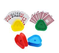 Porta cartas Yuanhe - Bandeja triangular para p ker manos libres, 4 colores, juego de 4