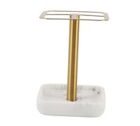 Porta cepillo de dientes antioxidante de acero inoxidable 304 porta pasta de dientes organizador ahorra espacio para el baño (dorado)