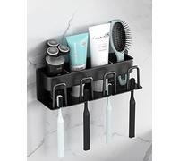 Porta Cepillo de Dientes Pared, portacepillos de Dientes, portacepillos de Dientes eléctrico para Guardar Pasta de Dientes, cepillos de Dientes y Vasos de Enjuague bucal en el Cuarto de baño