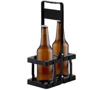 Porta cerveza plegable - Porta vino portátil para 2 botellas, cesta de cerveza portátil compacta, construcción rígida de PP Rojo Negro Verde Amarillo | ligera para bebidas para acampar, picnic,