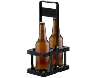 Porta cerveza plegable - Porta vino portátil para 2 botellas, cesta de cerveza portátil compacta, construcción rígida de PP Rojo Negro Verde Amarillo | ligera para bebidas para acampar, picnic,