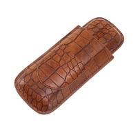 Porta Cigarros de Cuero PU, Estuche de Viaje Portátil único de Piel de Cocodrilo para él, Regalos del Día del Padre