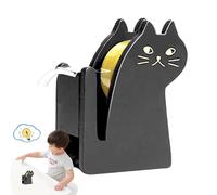 Porta cinta adhesiva para gatos - Dispensador de cinta adhesiva de escritorio, dispensador de cinta - Dispensador de cinta multifunción, cortador de cinta adhesiva para productos postales portátil