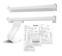 Porta Comandero Hosteleria Aluminio Autoadhesivo Clip Porta Tickets Soporte Comandero Metalico Restaurante Barra Porta Comandas para Sujeción de Notas para Restaurant Cafes Pubs Bars, 2Pcs 30cm