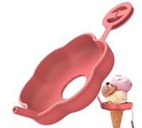 Porta cono | Soporte de silicona reutilizable para evitar - Manguito para helados con pajita | Para niños días calurosos veranos postres yogurt viaje bricolaje al aire libre Conre