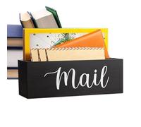 Porta Correspondencia de Madera - Caja de Almacenamiento de Correo de Madera para Escritorio | Organizador de Sobres de Pared - Para Factura Cuaderno Carta Archivo Sobre Etiqueta Foto