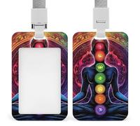 Porta credencial vertical, diseño de animales salvajes, tigres, llamas y fuego, retráctil y versátil, para adultos, duradero, para uso diario, para mujeres y hombres.