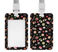 Porta credencial vertical para hombre, cordón de plástico suave y versátil con diseño de unicornios, nubes arcoíris, rosas y azules, ideal para médicos y enfermeras.