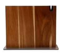 Porta cuchillos cocina magnético XL con afilador integrado. Soporte magnético para cuchillos hecho en madera maciza. Imán para cuchillos de cocina con afilador. Taco cuchillos cocina (Acacia)