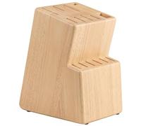 Porta cuchillos cocina universal 15 piezas Soporte cuchillos cocina hecho en madera maciza Tacoma sin cuchillos robusta Portacuchillos cocina con soporte para tijera Taco cuchillos cocina (Roble)