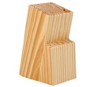 Porta cuchillos cocina universal 15 piezas. Soporte cuchillos cocina hecho en madera maciza. Tacoma sin cuchillos robusta. Sujeta cuchillos con soporte para tijera. Taco cuchillos cocina (Pino)