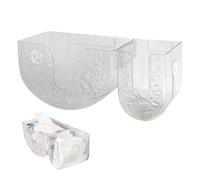 Porta De Pañuelos De Montaje En La Pared - 2 Piezas Estuche Transparente para Toallitas - Almacenamiento De Toallitas para La Cocina - para Cocina Baño Sala Taller Garaje Oficina Hogar