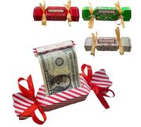 Porta dinero de Navidad para dinero en efectivo, bolsa mágica de Navidad, bolsa extraíble inspirada en caramelos, formas divertidas de dar dinero en efectivo, kit de bolsa rectangular de Navidad para