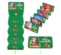 Porta dinero para Navidad, suministros de fiesta, soportes para dinero de Papá Noel con 10 ranuras, para hombres, mujeres, niños, niñas, adolescentes, esposa, marido, hijo, hija, familia, amigos