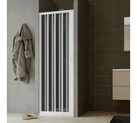 Porta doccia a soffietto in PVC 70 cm H 185 mod. Giglio con apertura laterale