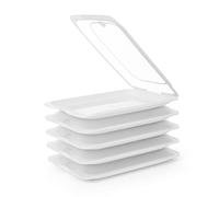 Porta Embutidos y Alimentos Sistema Fresh, Conservación Óptima de Lonchas en Nevera (5X Blanco)