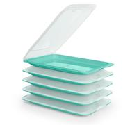 Porta Embutidos y Alimentos Sistema Fresh, Conservación Optima de Lonchas en Nevera (5X Menta)