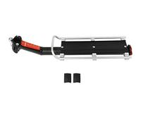 Porta Equipaje Bicicleta Trasero en Aluminio, Estante con Reflector y Soporte para Bolsa de Asiento - Diseño Ligero y Ajustable, Iluminación Trasera para Seguridad Nocturna