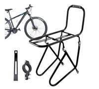 Porta Equipaje Delantero | Bastidor para Bicicleta De Montaña con Alforjas | Soporte para Horquilla Delantera con Capacidad 15Kg para Diámetros De 3.3 A 4.2cm