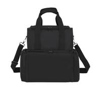 Porta Esmaltes de Uñas Bolsa de Almacenamiento portátil 3 Capas for Esmalte uñas y aceites Esenciales, Organizador Viaje multifunción for Mujer, Bolsa Hombro for, Herramienta for(Black-A)