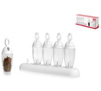 Porta Especias 5 Piezas Con Estante Blanco Home