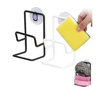 Porta Esponja Cocina, 2Pcs Porta Esponjas Fregadero, Portaestropajos con Ventosa para Fregadero Organizador de Escurreplatos de Cocina, Diseño de Doble Capa