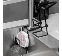 Porta Esponja y Organizador de Cocina, Accesorios Antióxido para Fregadero, Colgante para Utensilios y Estropajos