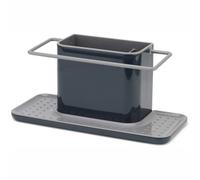 Joseph Joseph Organizador para fregadero con desagüe integrado, soporte para esponja, cepillo, detergente y paños, desmontable, grande, gris
