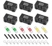 Porta Fusible, 6 Piezas Soporte de Fusibles para Coche, ANS Portafusibles para Automóvil, Fusible de Alta Corriente Midi Porta Fusible Atornillados ANM para Automóviles, para Automóviles, Vehículos
