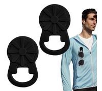 Porta Gafas Magnético,Clip Para Gafas De Sol Y Gafas De Vista | Herramienta Alternativa Correa Silicona para Gafas Hombre Mujer Camiseta Ropa, Negro, riferimento alla descrizione