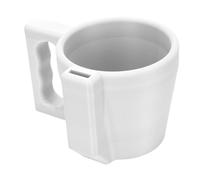 Porta Helado Reutilizable, Manga Aislante para Envase de Helado, Diseño Estilizado y Multifuncional - Material Resistente ABS, Fácil Limpieza, Ideal para Yogur y Postres Congelad (Blanca)