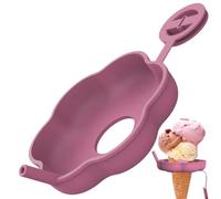 Porta helados - Mangas porta Stand reutilizables de seguridad, manga para helados con pajita - Para niños, días calurosos, veranos, postres, yogures, viajes, bricolaje al aire libre congelador