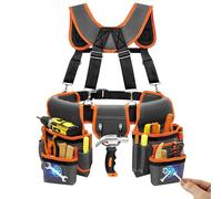 Porta Herramientas Cintura, 20 Bolsillos CinturóN Portaherramientas Electricista Bolsa Herramientas Cinturon Con MúLtiples Bolsillos Bolsa De Herramientas Con Anillo De Martillo Cinturon De Trabajo