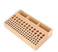Porta Herramientas de Cuero 98 Agujeros Rack de Herramientas de Cuero Organizador de la caja del Sostenedor del Soporte de la Herramienta del Sacador del Sello del Arte de Cuero de Madera(#1)