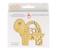 Porta Hilos y Medidor de Agujas de Tejer de Madera Pony - 1 Unidad