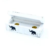 Porta Incienso Acabado en Blanco - Caja de Conos para el humo de 15 cm