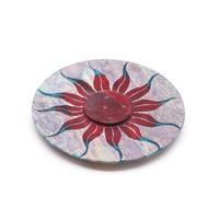 Porta-incienso Disco de Esteatita 10cm - Flor del Sol (soporte 5 varillas)