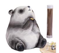 Porta Incienso Panda - Quemador de Incienso de meditación, Quemador de Resina de Incienso | Soporte para Varillas de Incienso de Resina con Forma de Panda Bonito, 4,9x4,8x5,7 cm, Estatua de Adorno de