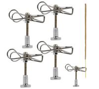 Porta Incienso, Paquete de 4 Porta Inciensos de Metal | Clips para mesa de almacenamiento, soporte Vertical para estante, decoraciones para patio, Camping, interior, exterior, dormitorio, jardín, sala