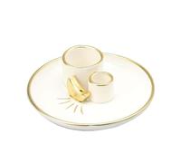 Porta-Inciensos 4 En 1 Soporte Incienso, Soporte Varilla Cerámica, Quemador Santo, Porta Incienso Palo Santo, Ideal para Difundir y Quemar Incienso En Diversos Entornos