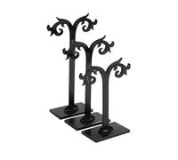 porta joias 3 uds soporte acrílico negro estante expositor pendientes de entrepierna joyería soportes suspensión almacenamiento(Color 5)