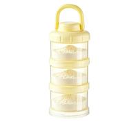 Porta Latte in Polvere 3 Strati 19.2x7.6 cm - Contenitore Portatile Impilabile Ermetico | Dispenser Formula Milk Storage Organizer with Design Antiperdita Grande Capacità | per Viaggio Casa Cucina Nur