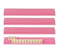Porta Mahjong de madera, soporte compacto para dominó, juegos de 15,94 x 2,36 x 0,87 pulgadas con estructura robusta, organizador para azulejos, puerta Mahjong con diseño colorido, accesorio de