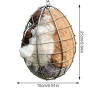 Porta Materiales para Nidos de Aves - Arte de Fibra de Alpaca Hecho a Mano | Suministros de Anidación para Colibríes con Cesta Recargable,Para Canarios Y Periquitos Al Aire Libre En Patio Jardín Parqu