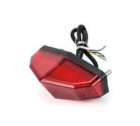 Porta Matrícula Motocicleta para Suzuki para DRZ400E para DRZ400S para DRZ400SM 2000-2024 Soporte De Matrícula De Motocicleta Luz De Freno Señal De Giro(Light Red)