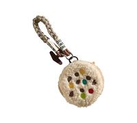 Porta monedas con diseño de donutes peludos, portátil con cremallera para almacenamiento de joyas, monedero compacto de viaje para niños, Frijoles arcoíris, Mass Beauty