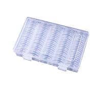 Porta monedas para coleccionistas, caja de monedas de 27 mm, organizador de almacenamiento de juntas protectoras, vitrina para subasta, exposición, museo, vitrina de viaje, sala de estar, dormitorio