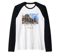 Porta Nigra en Trier en el Mosel Souvenir Vintage Camiseta Manga Raglan