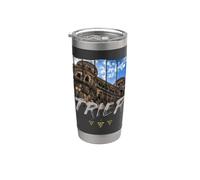 Porta Nigra en Trier en el Mosel souvenir vintage Vaso térmico de acero inoxidable de doble pared